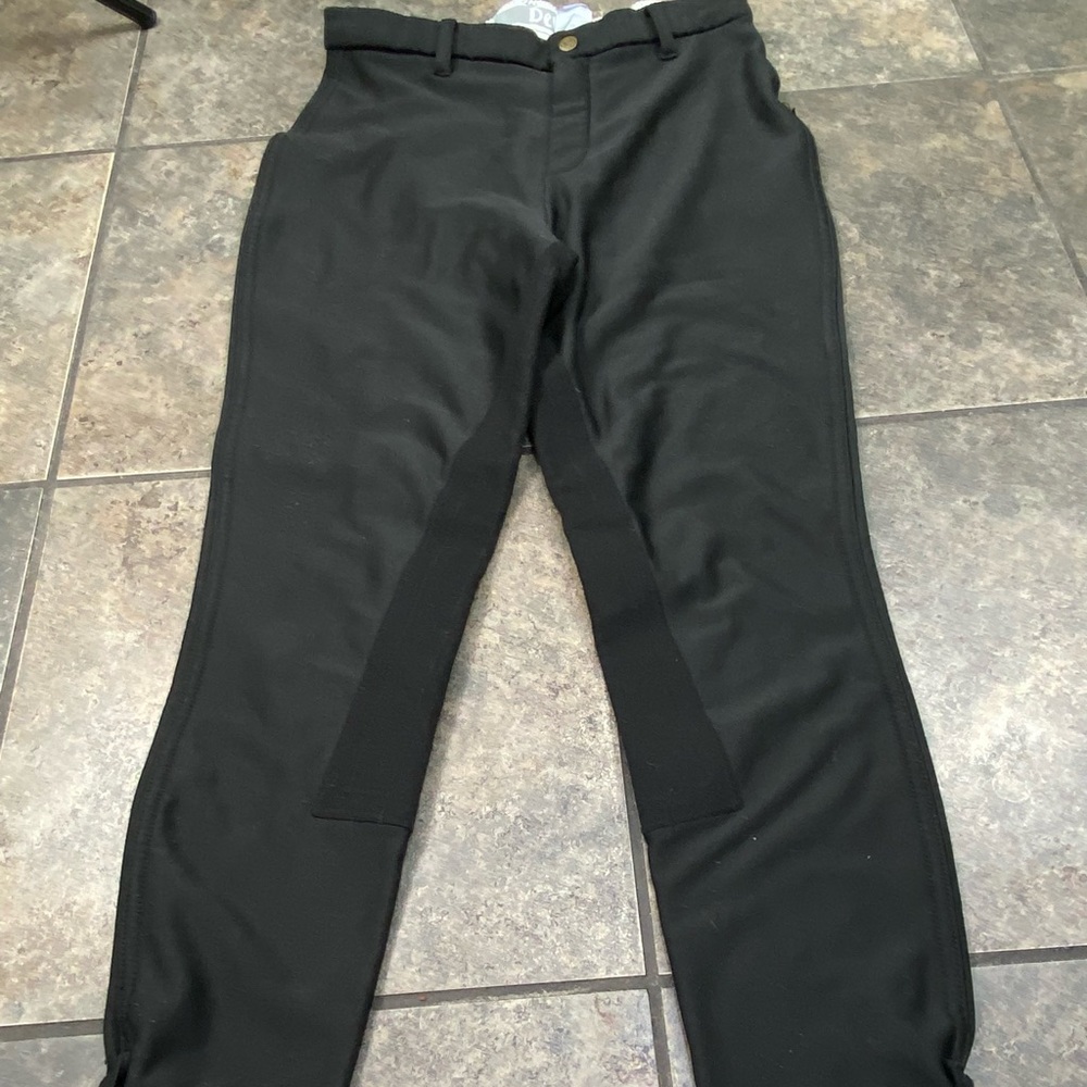 Devon Aire Black Riding Pants Suede Inner Legs Size 28R